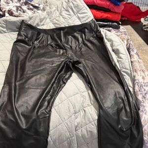 Lane Bryant Black Faux Leather Leggings